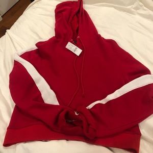 LA HEARTS red w/white stripe sweatshirt NWT!